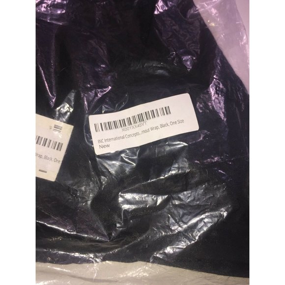 Inc International Concepts Chain Link Burnout Wrap in Black, Retail $38.50 - Picture 4 of 6